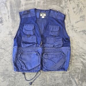 Rigo Fishing Utility Vest Nylon Size XL Blue